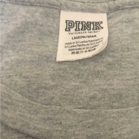 Pink By Victoria Secret Heather Grey Tee - Picture 5 of 15